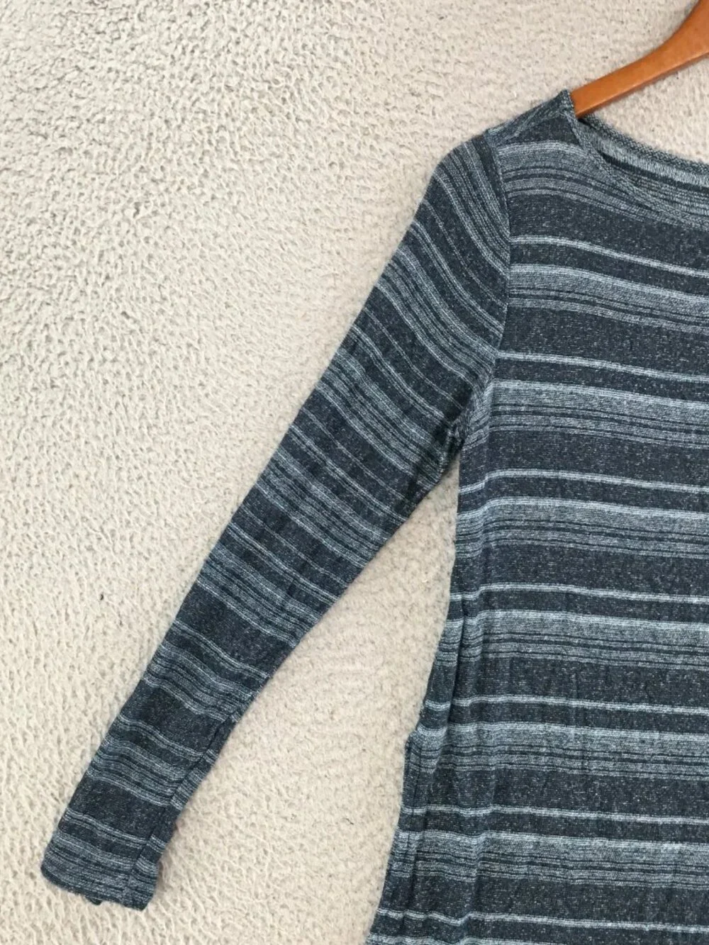 J. Jill Tunic Top Womens Small Petite Long Sleeve Casual Knit Striped Multicolor - Picture 3 of 8